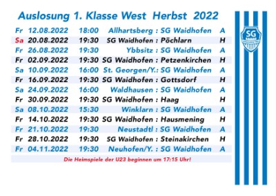 Der neue Spielplan für den Herbst 2022 ist da!